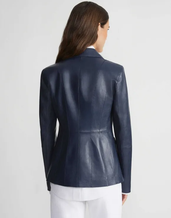 Nappa Leather Tailored Chore Jacket