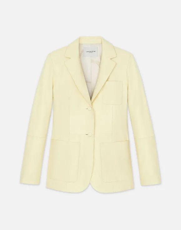 Nappa Leather Three Pocket Blazer