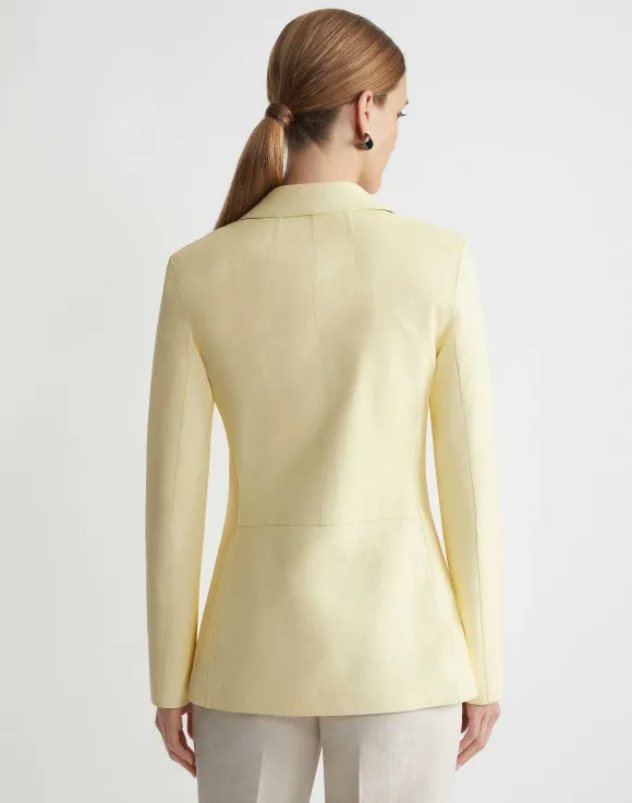 Nappa Leather Three Pocket Blazer