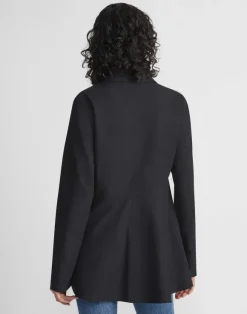 Organic Cotton Poplin Flounced Shirt Jacket
