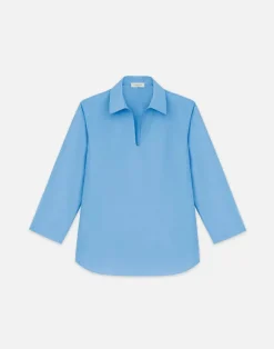 Organic Cotton Poplin Popover Shirt