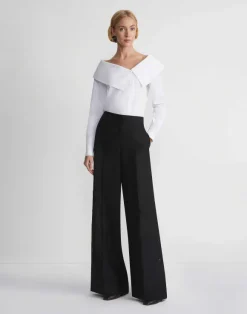 Organic Cotton Poplin Portrait Collar Shirt