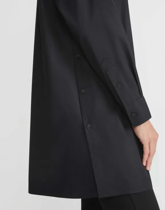 Organic Cotton Poplin Side Button Shirt