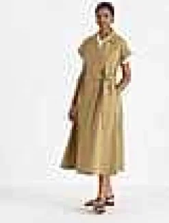 Organic Cotton Poplin Wrap Shirtdress
