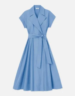 Organic Cotton Poplin Wrap Shirtdress