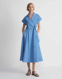 Organic Cotton Poplin Wrap Shirtdress