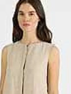 Organic Linen Button Side Dress