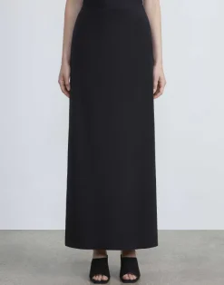 Organic Silk Stretch Crepe De Chine Skirt