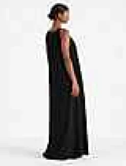Organic Silk Stretch Georgette A-Line Gown
