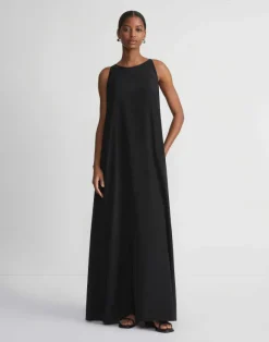 Organic Silk Stretch Georgette A-Line Gown