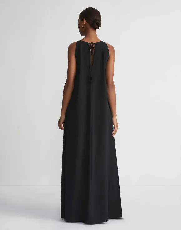 Organic Silk Stretch Georgette A-Line Gown