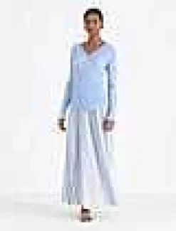 Overprint Finespun Voile Pleat Stitch Skirt