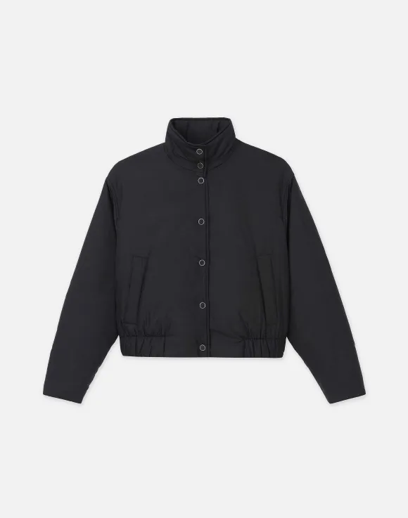 Recycled Poly Stand Collar Puffer Jacket