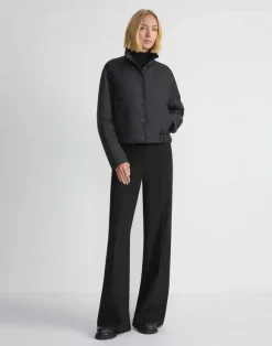 Recycled Poly Stand Collar Puffer Jacket