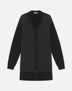 Responsible Fine Gauge Merino & Organic Silk Georgette Cardigan