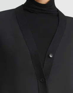 Responsible Fine Gauge Merino & Organic Silk Georgette Cardigan