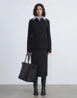 Responsible Wool Double Face Pencil Skirt