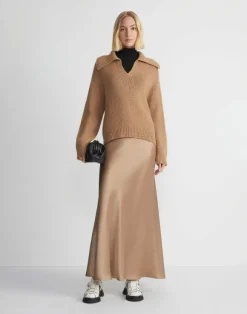 Satin Bias Maxi Skirt