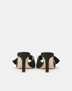 Satin Heeled Mule