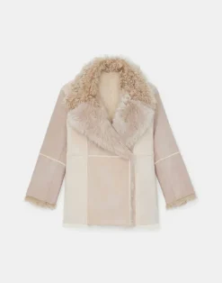Shearling Reversible Double-Breasted Oversized Peacoat