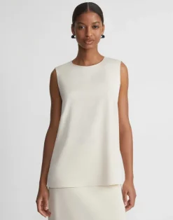 Silk Crepe De Chine Sleeveless Blouse