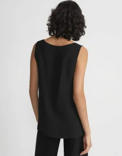 Silk Double Georgette Sleeveless Blouse