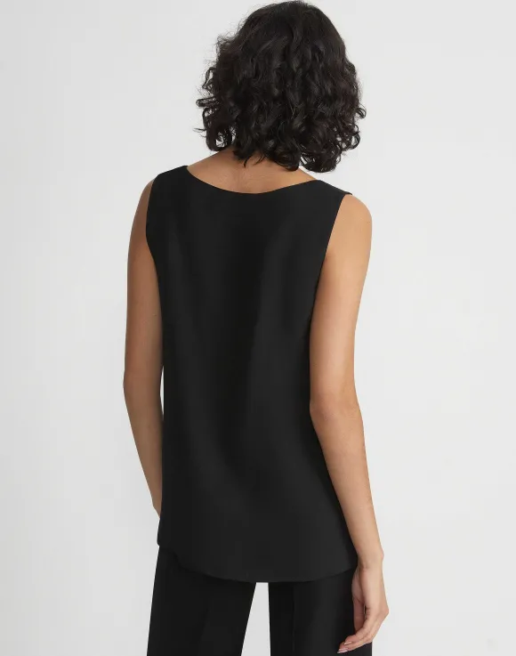 Silk Double Georgette Sleeveless Blouse