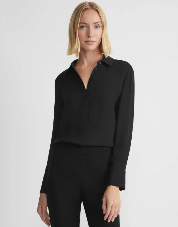 Silk Georgette Button Blouse