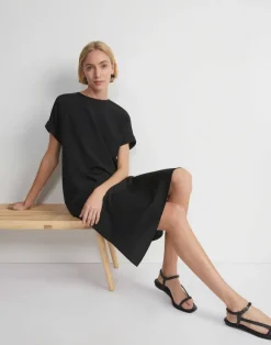 Silk Stretch Georgette T-Shirt Dress