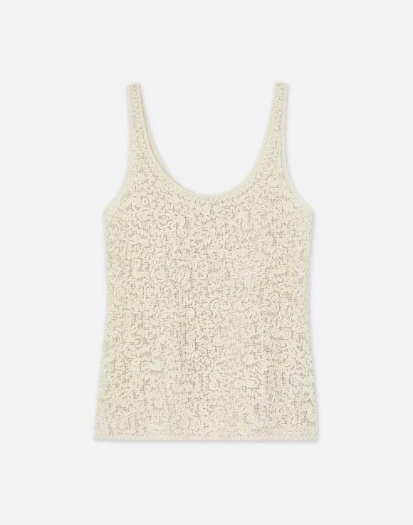 Soutache Embroidered Cotton Tank