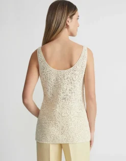 Soutache Embroidered Cotton Tank