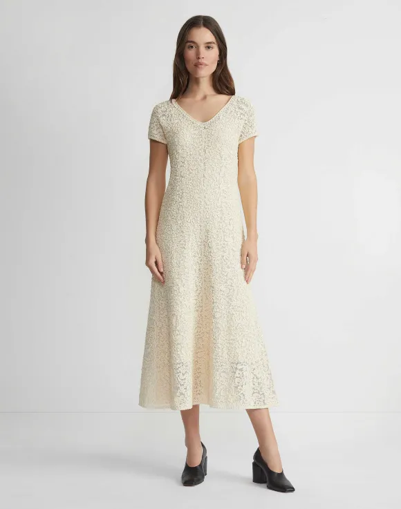 Soutache Embroidered Cotton Dress