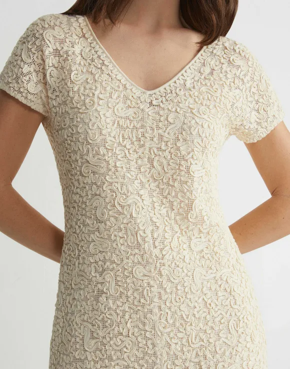 Soutache Embroidered Cotton Dress