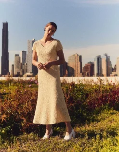 Soutache Embroidered Cotton Dress