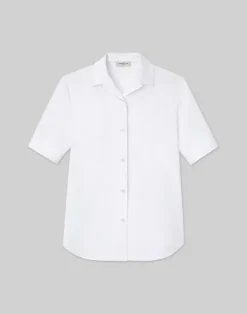 Stretch Cotton Notch Collar Shirt