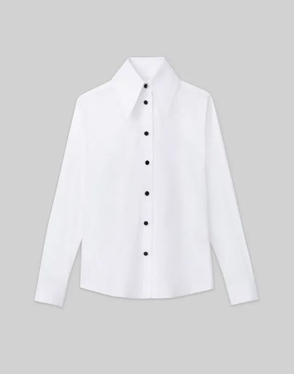 Stretch Cotton Snap Front Shirt