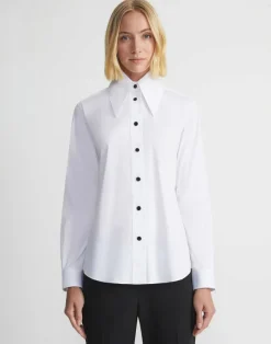Stretch Cotton Snap Front Shirt