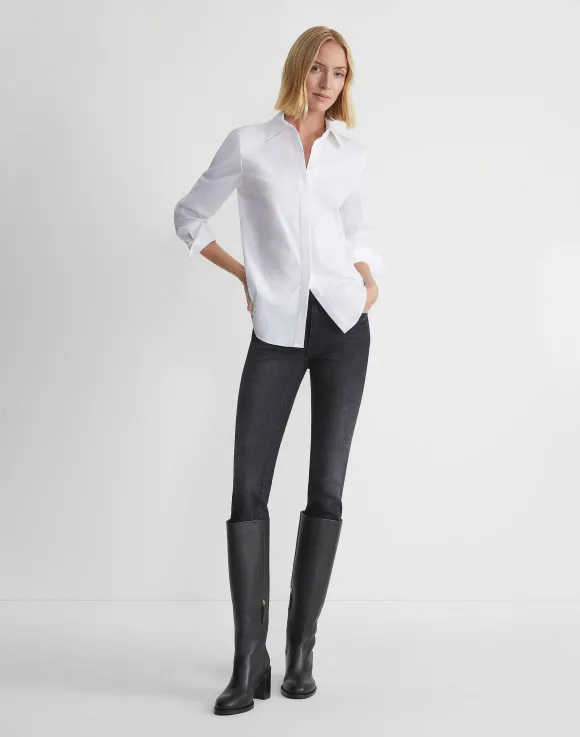 Stretch Cotton Straight Shirt