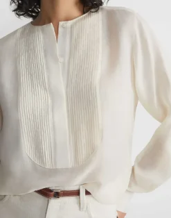 Sustainable Gemma Cloth Voile Pintuck Popover Blouse