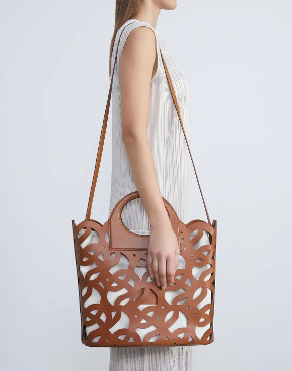 Vachetta Leather 8 Knot Basket Bag—Large