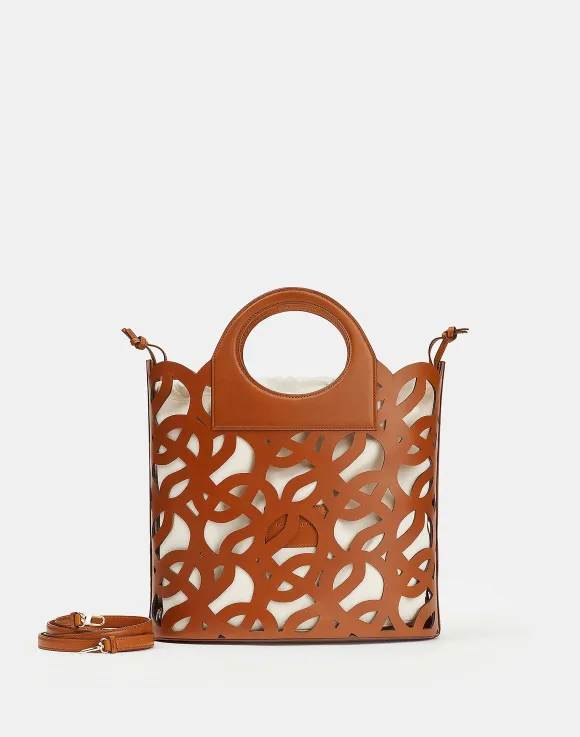 Vachetta Leather 8 Knot Basket Bag—Large
