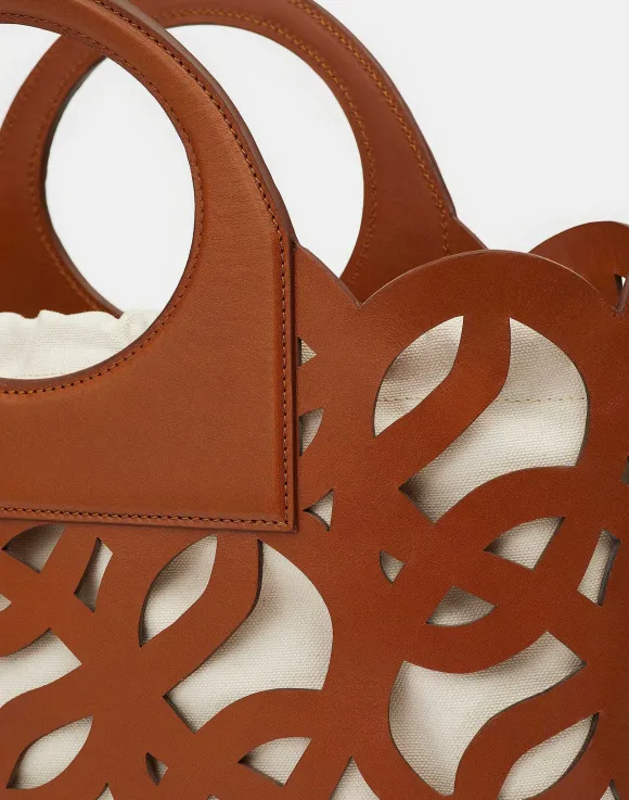 Vachetta Leather 8 Knot Basket Bag—Large