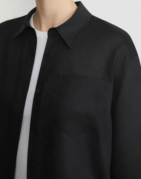 Vintage Linen Boyfriend Oversized Shirt