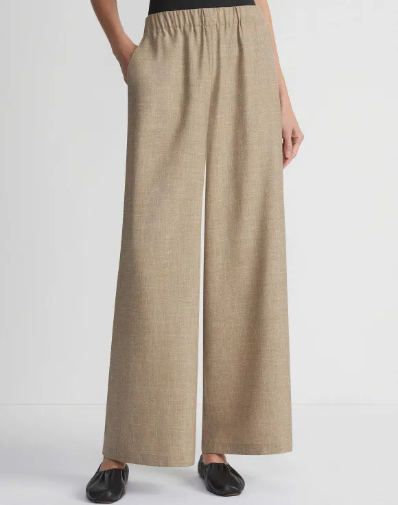 Virgin Wool Silk-Linen Riverside Pant
