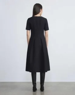 Wool-Silk Crepe Dress