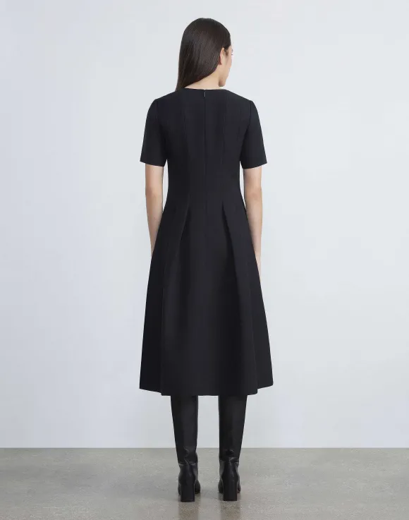 Wool-Silk Crepe Dress