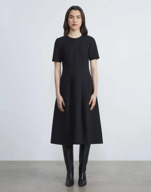 Wool-Silk Crepe Dress