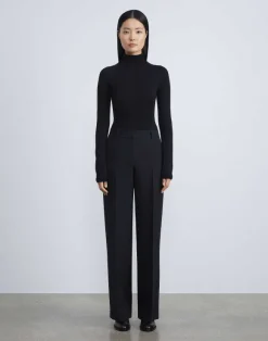 Wool-Silk Crepe Sullivan Pant