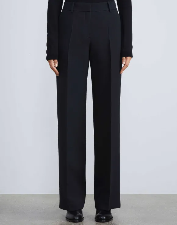 Wool-Silk Crepe Sullivan Pant