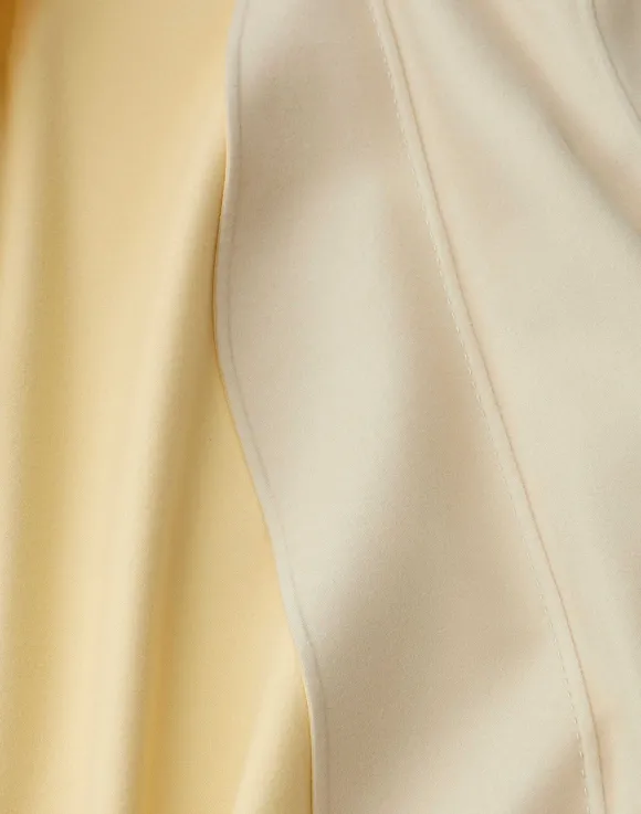 Wool-Silk Double Face Reversible Open Front Coat